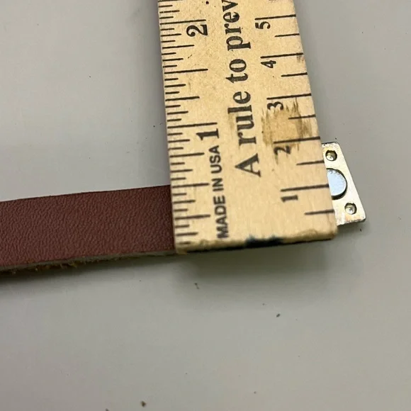 Brown Leather Wrap Bracelet with Silver Oval Accent - Picture 5 of 5